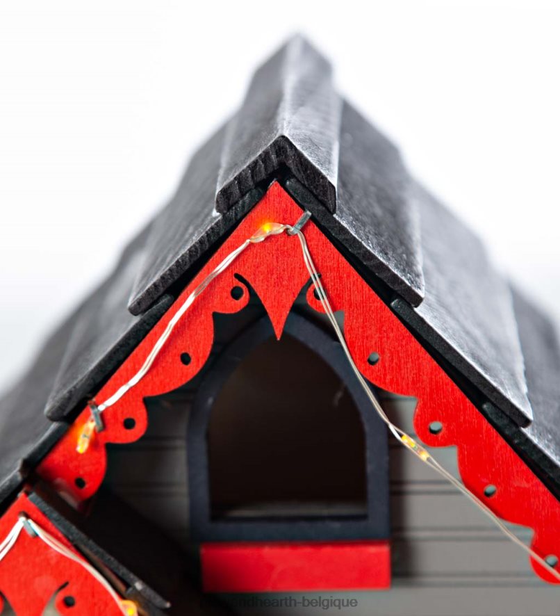 60H082860 Plow & Hearth Nichoir de Noël éclairé cour et jardin