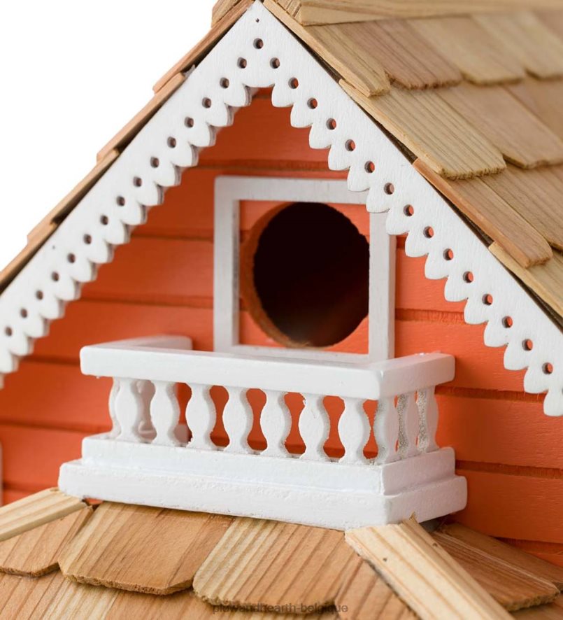 60H082880 Plow & Hearth Ensemble nichoir en bois et poteaux sur pied daze d'automne cour et jardin