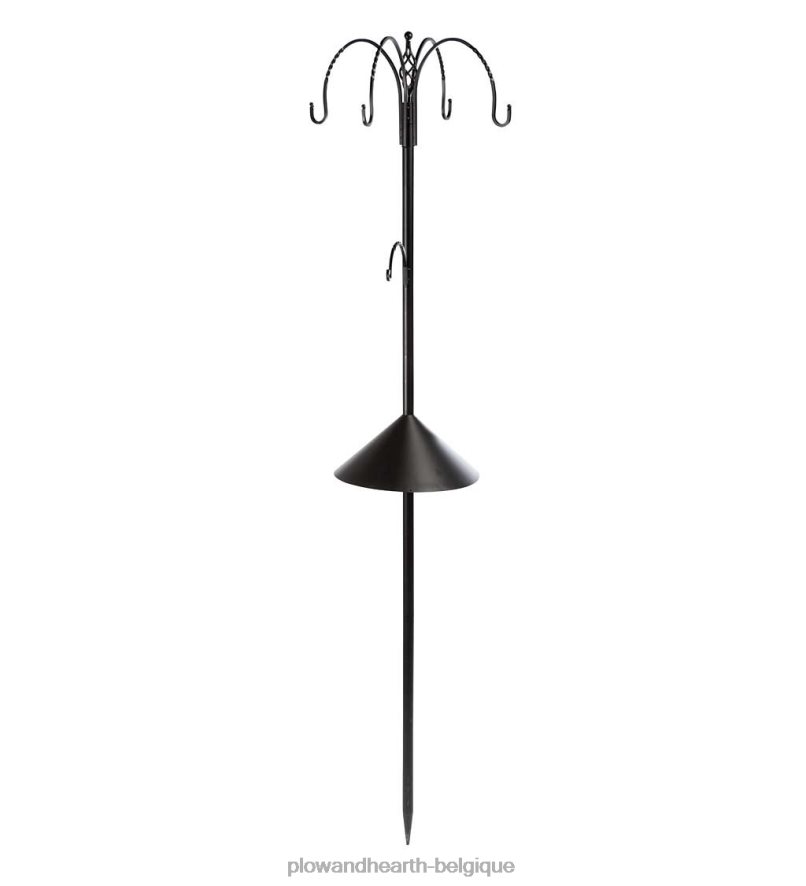 60H082736 Plow & Hearth station d'alimentation ultime pour oiseaux sauvages avec 5 crochets cour et jardin