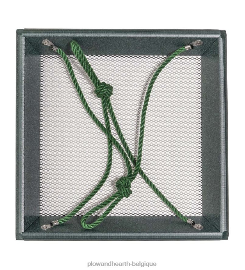 60H082757 Plow & Hearth Mangeoire à oiseaux à plateau suspendu en poly-bois recyclé coloré - bleu cour et jardin