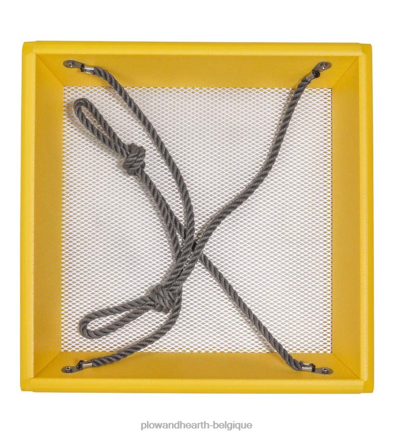 60H082757 Plow & Hearth Mangeoire à oiseaux à plateau suspendu en poly-bois recyclé coloré - bleu cour et jardin