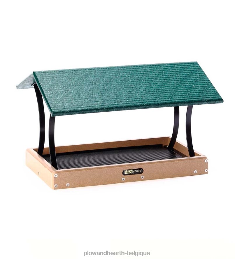 60H082770 Plow & Hearth grande mangeoire à oiseaux en bois de poly cour et jardin