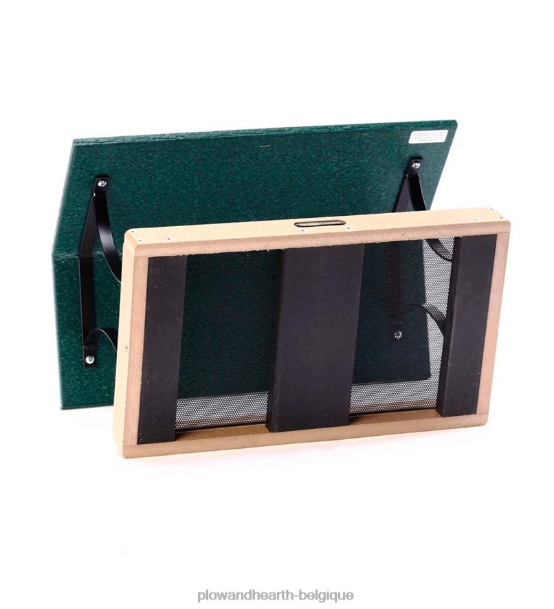 60H082770 Plow & Hearth grande mangeoire à oiseaux en bois de poly cour et jardin