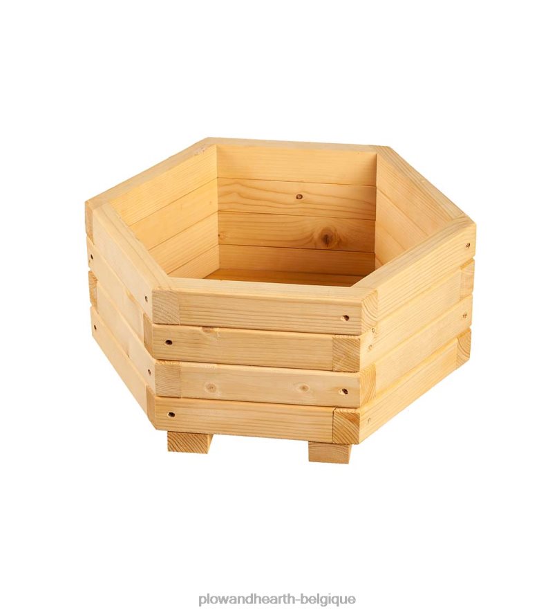 60H082919 Plow & Hearth jardinières hexagonales imbriquées, ensemble de 3 cour et jardin