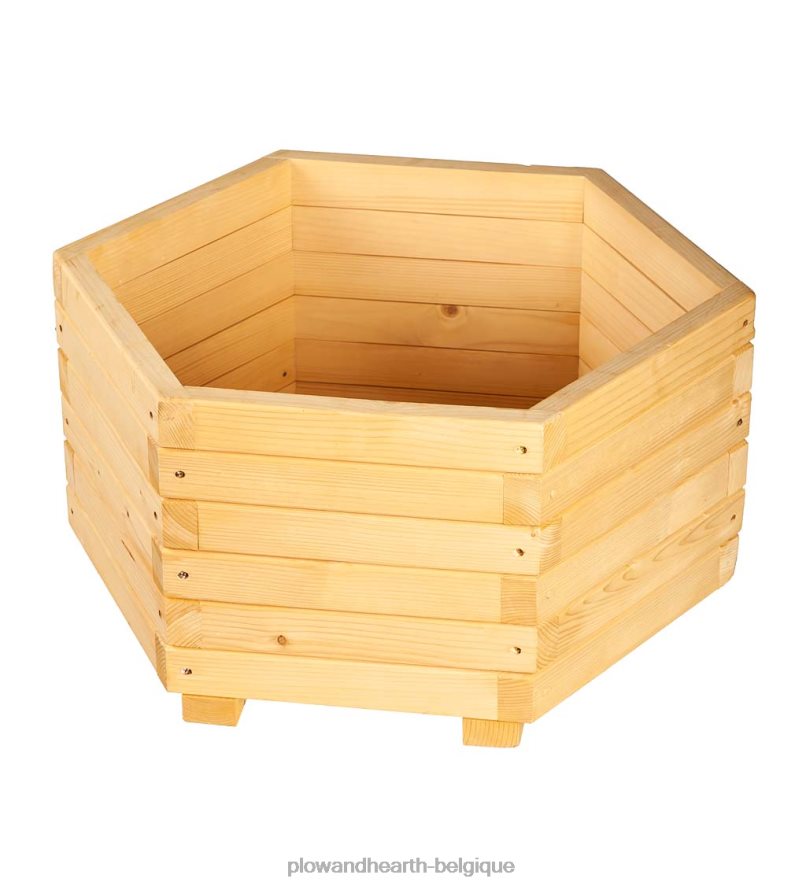 60H082919 Plow & Hearth jardinières hexagonales imbriquées, ensemble de 3 cour et jardin