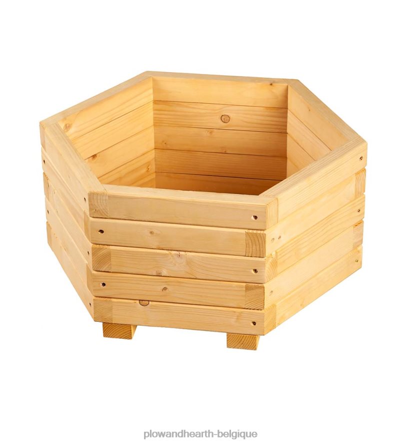 60H082919 Plow & Hearth jardinières hexagonales imbriquées, ensemble de 3 cour et jardin