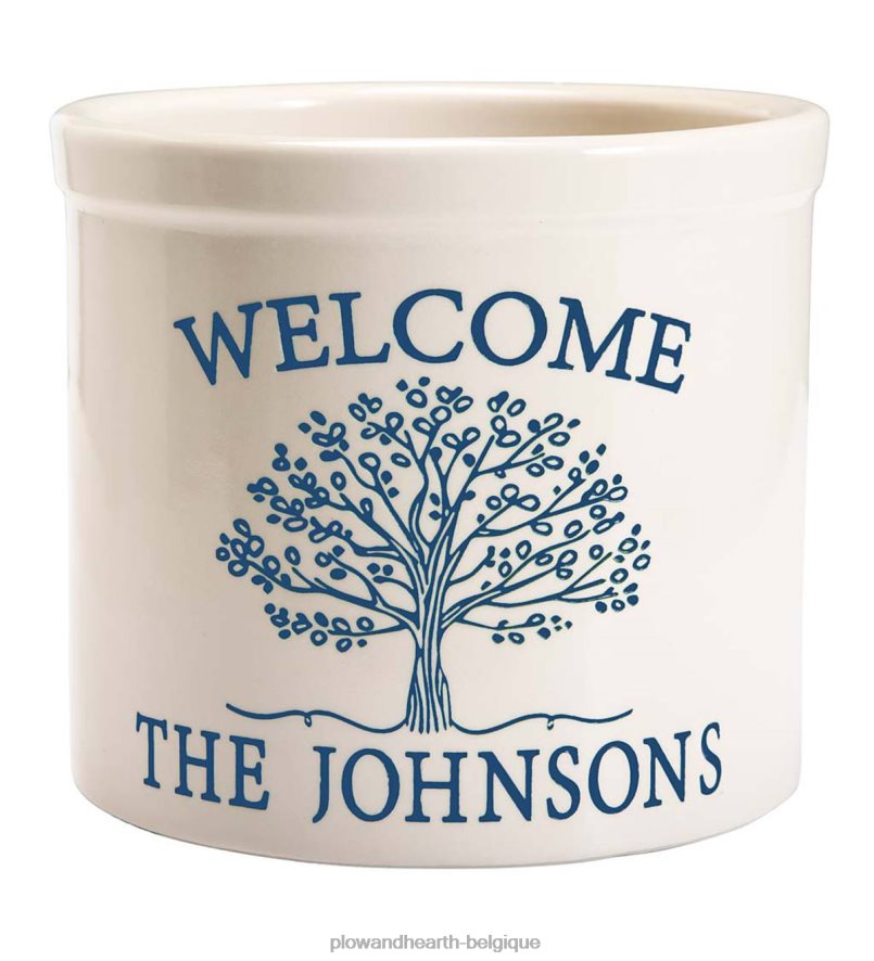 60H082922 Plow & Hearth pot arbre de vie personnalisé - noir cour et jardin