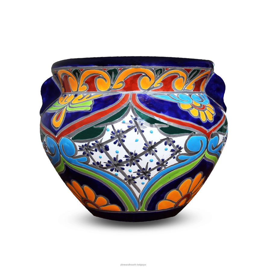 60H082949 Plow & Hearth grande jardinière talavera chata multicolore cour et jardin