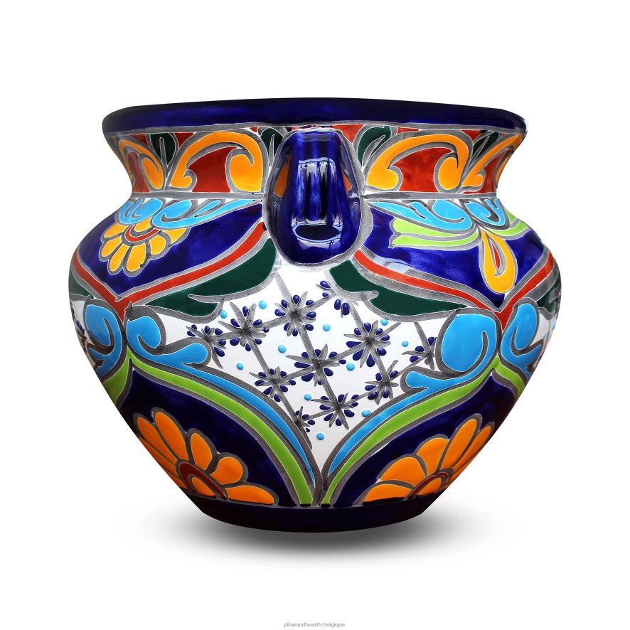 60H082949 Plow & Hearth grande jardinière talavera chata multicolore cour et jardin