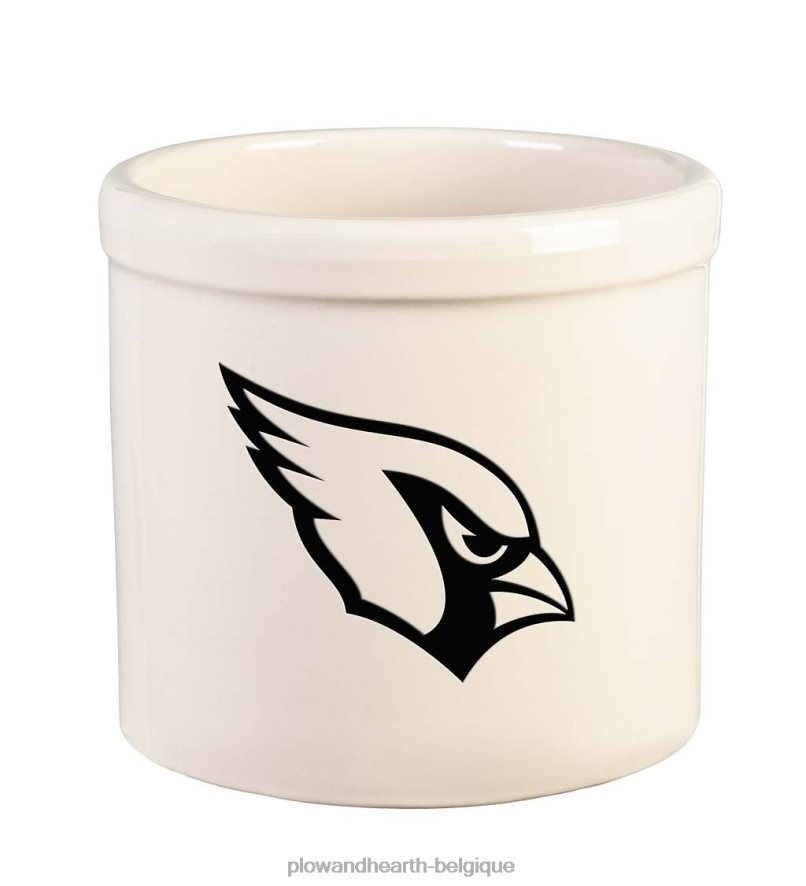 60H082976 Plow & Hearth pot en grès avec logo de l'équipe nfl - cardinaux de l'arizona cour et jardin