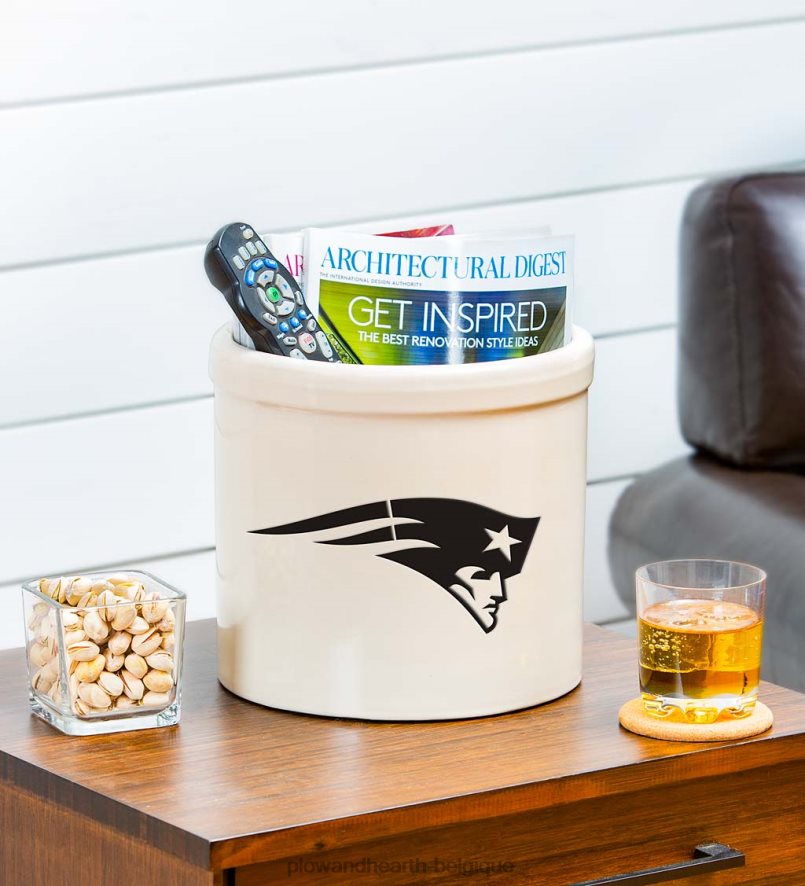 60H082976 Plow & Hearth pot en grès avec logo de l'équipe nfl - cardinaux de l'arizona cour et jardin