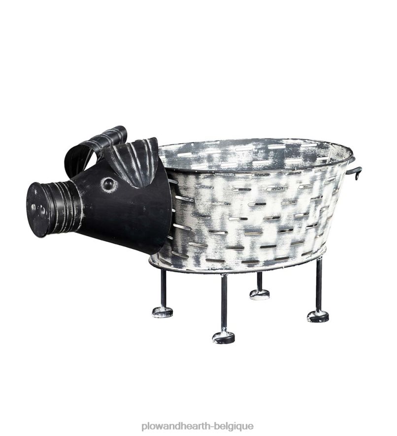 60H082979 Plow & Hearth planteurs de porcs rustiques, ensemble de 2 cour et jardin