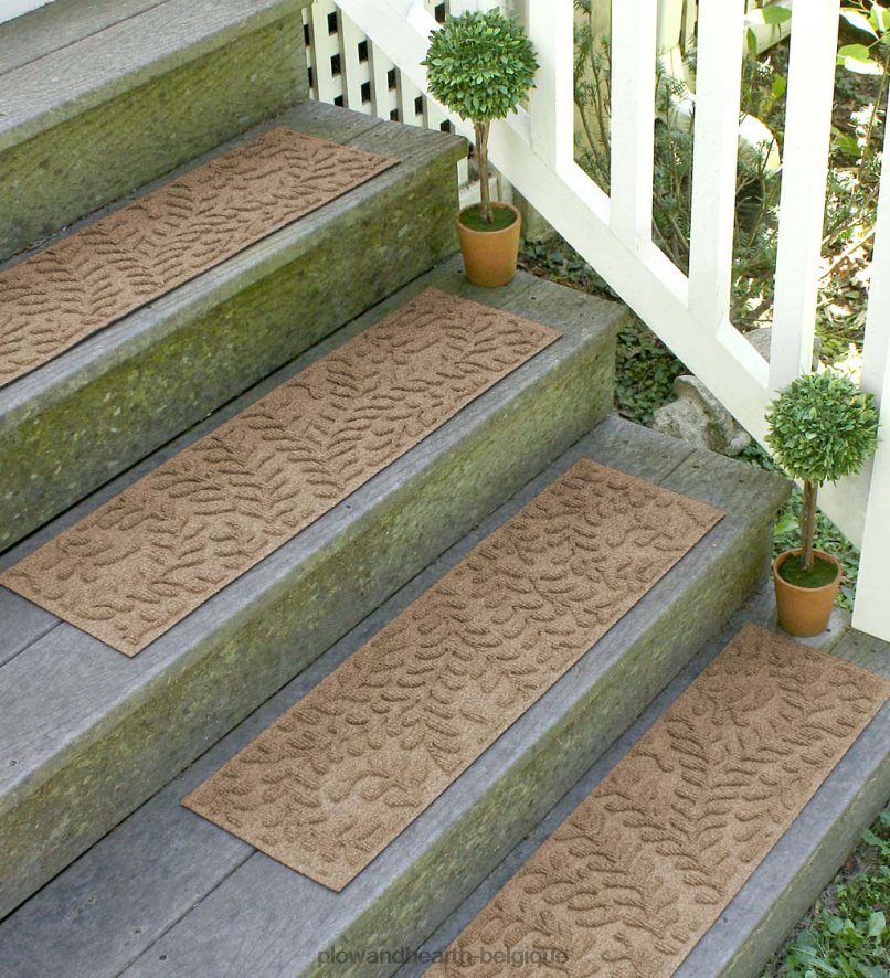 60H0821009 Plow & Hearth marches d'escalier en buis - gris cour et jardin