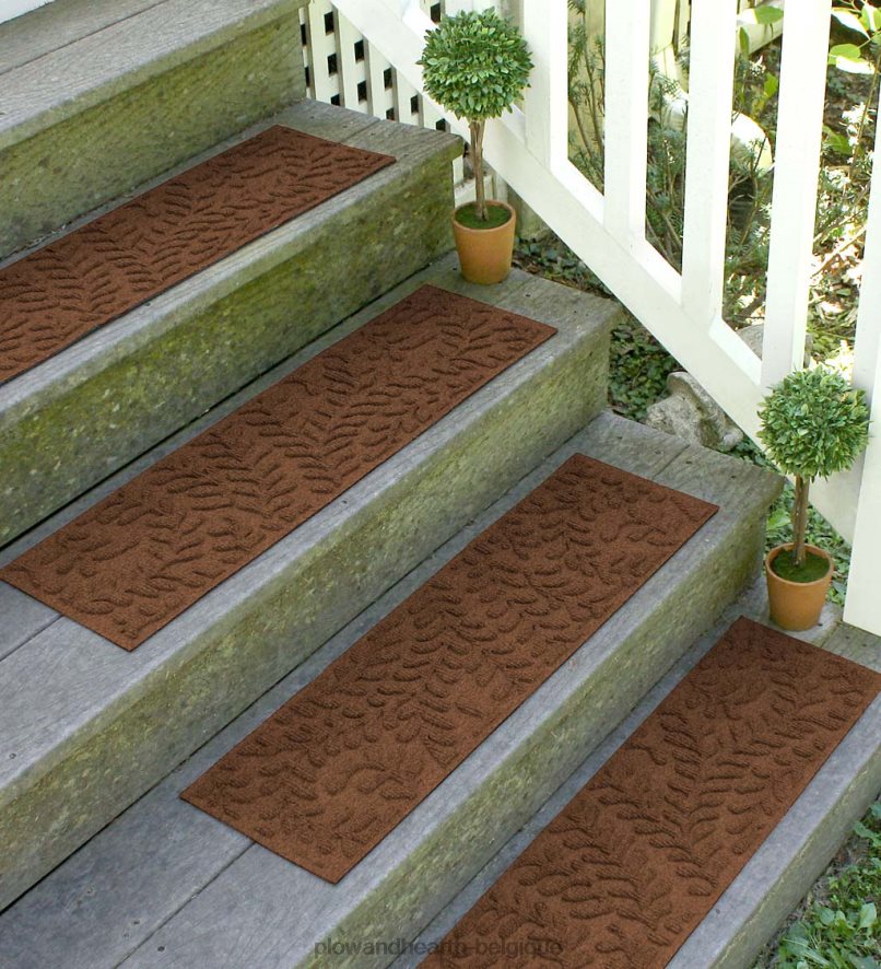 60H0821009 Plow & Hearth marches d'escalier en buis - gris cour et jardin
