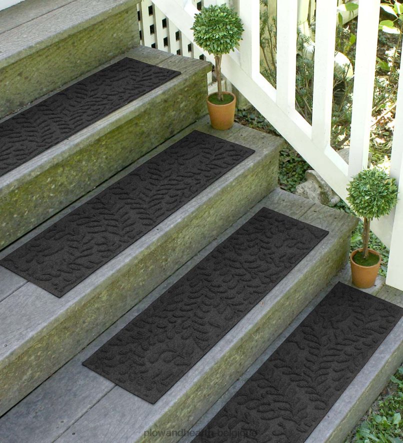 60H0821009 Plow & Hearth marches d'escalier en buis - gris cour et jardin
