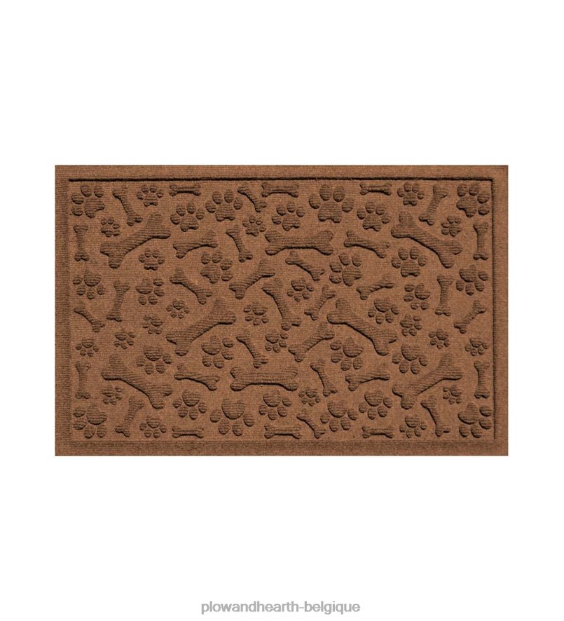 60H0821036 Plow & Hearth Paillasson pattes et os de marmotte cour et jardin