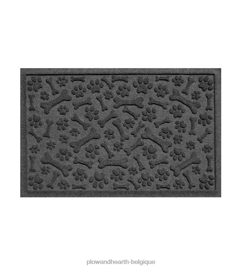 60H0821036 Plow & Hearth Paillasson pattes et os de marmotte cour et jardin