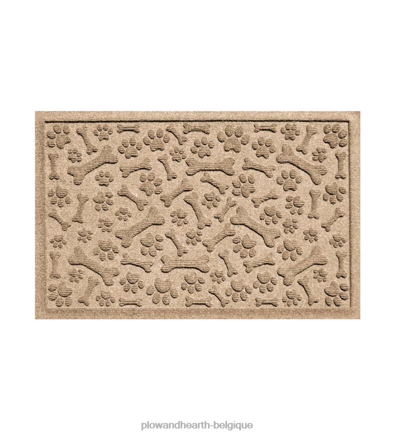 60H0821036 Plow & Hearth Paillasson pattes et os de marmotte cour et jardin