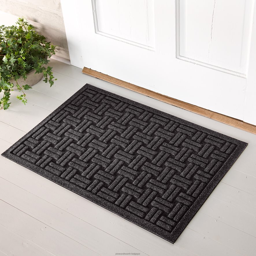 60H0821059 Plow & Hearth paillasson tressé en panier Waterhog cour et jardin