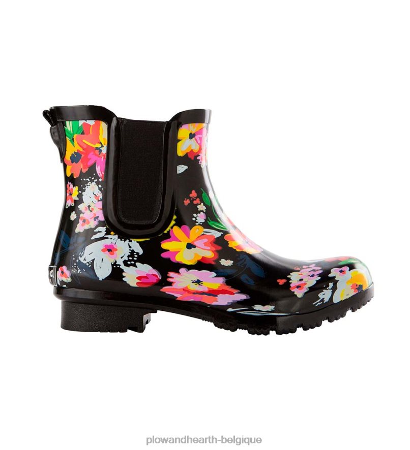 60H082991 Plow & Hearth bottes en caoutchouc imperméables à imprimé chelsea - imprimé léopard mat - taille 10 cour et jardin