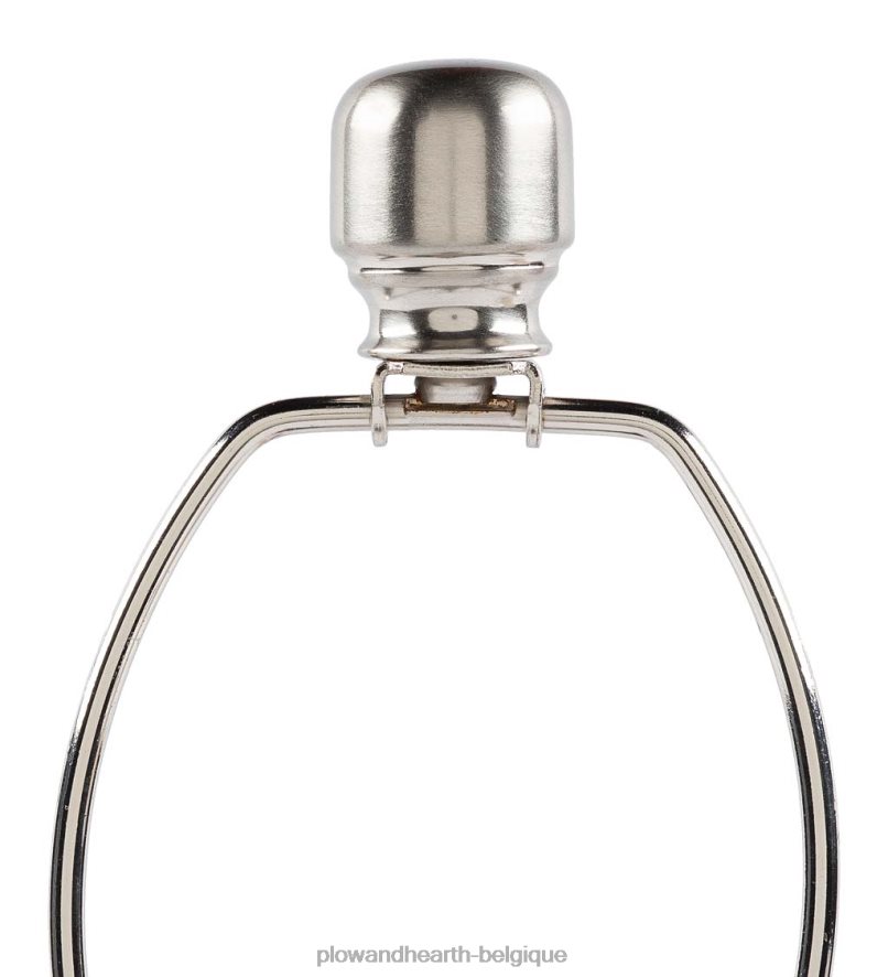 60H0822131 Plow & Hearth lampe de table en verre bulle texturé avec abat-jour en lin beige meubles