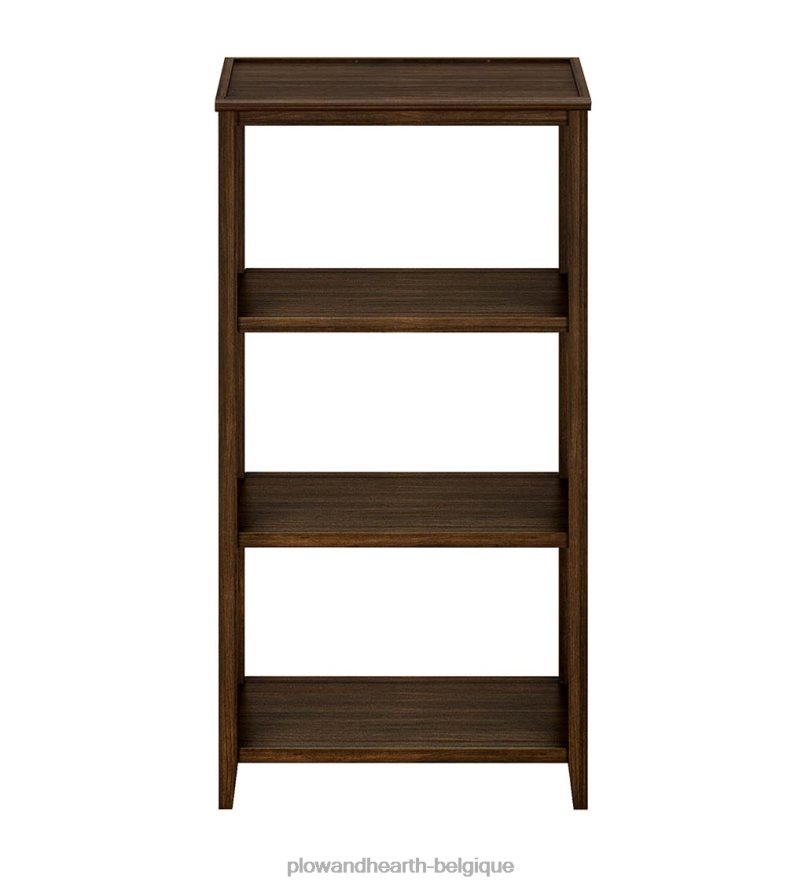 60H0822118 Plow & Hearth étagère de rangement pour bibliothèque haute à trois étagères de ferme - gris lavé meubles