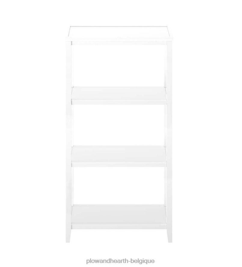 60H0822118 Plow & Hearth étagère de rangement pour bibliothèque haute à trois étagères de ferme - gris lavé meubles