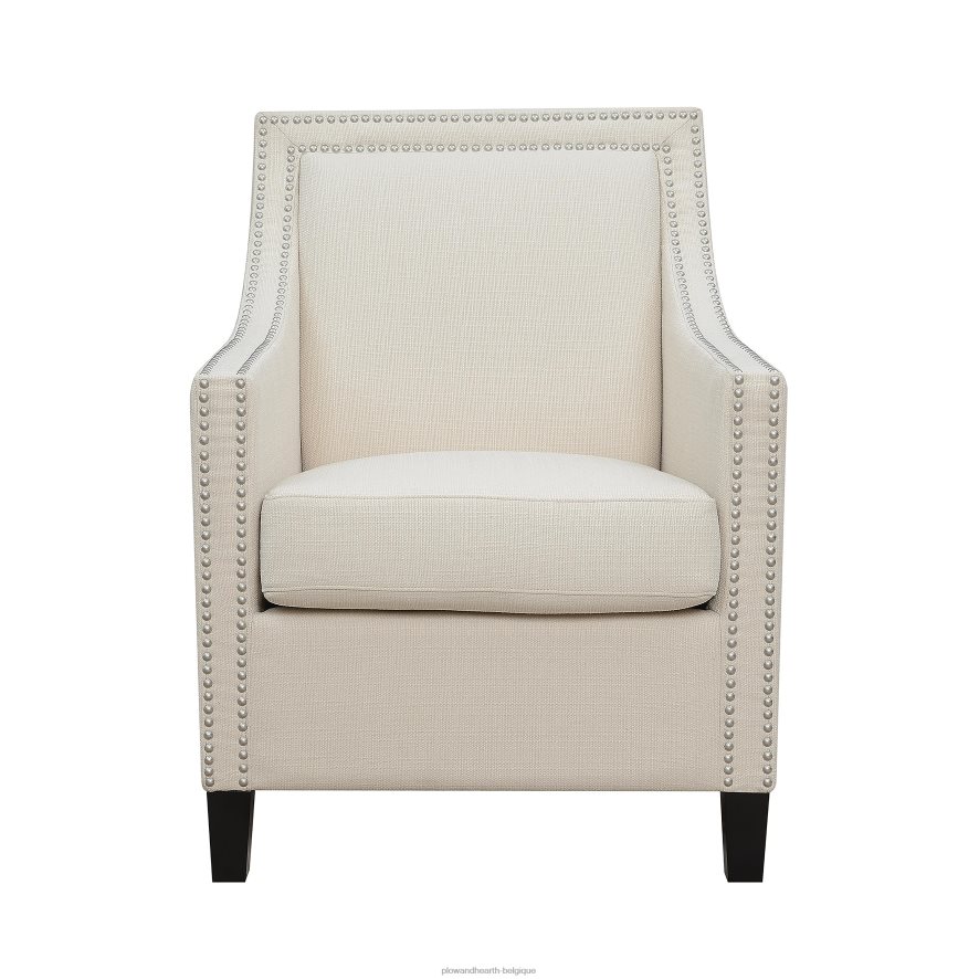 60H0822025 Plow & Hearth chaise d'appoint rembourrée lillie - beige meubles