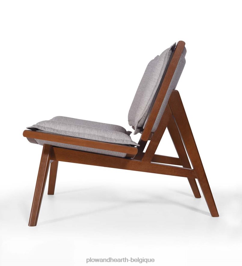 60H0822026 Plow & Hearth Kate Wood et chaise d'appoint rembourrée - marine meubles