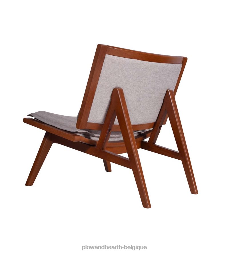 60H0822026 Plow & Hearth Kate Wood et chaise d'appoint rembourrée - marine meubles