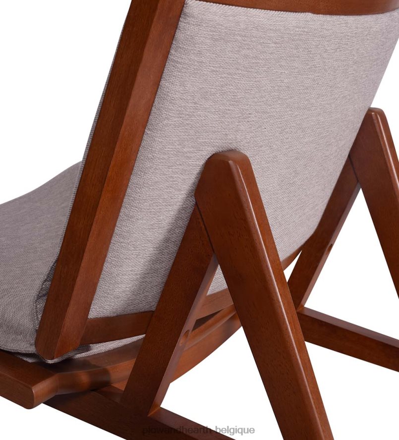 60H0822026 Plow & Hearth Kate Wood et chaise d'appoint rembourrée - marine meubles