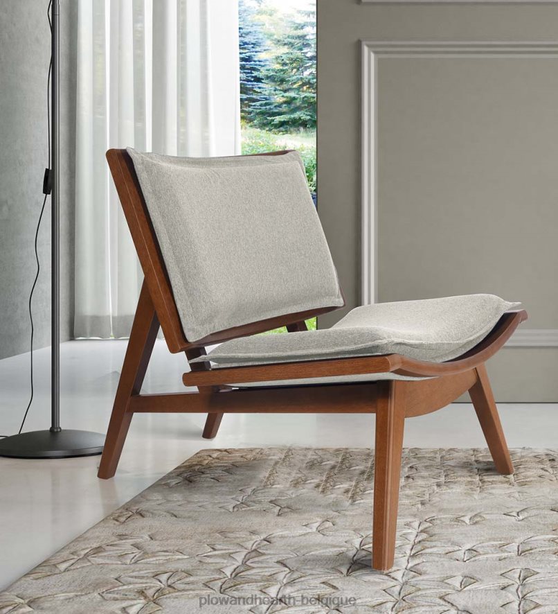 60H0822026 Plow & Hearth Kate Wood et chaise d'appoint rembourrée - marine meubles