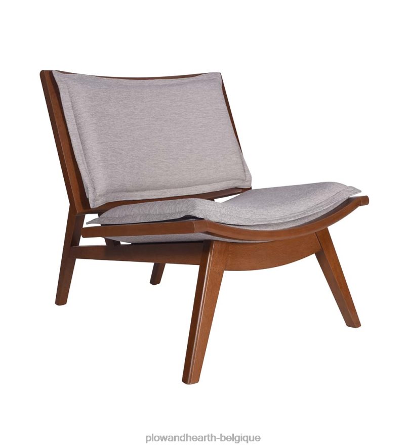 60H0822026 Plow & Hearth Kate Wood et chaise d'appoint rembourrée - marine meubles
