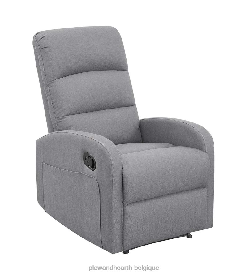 60H0822027 Plow & Hearth Fauteuil inclinable manuel rembourré emilia - gris meubles