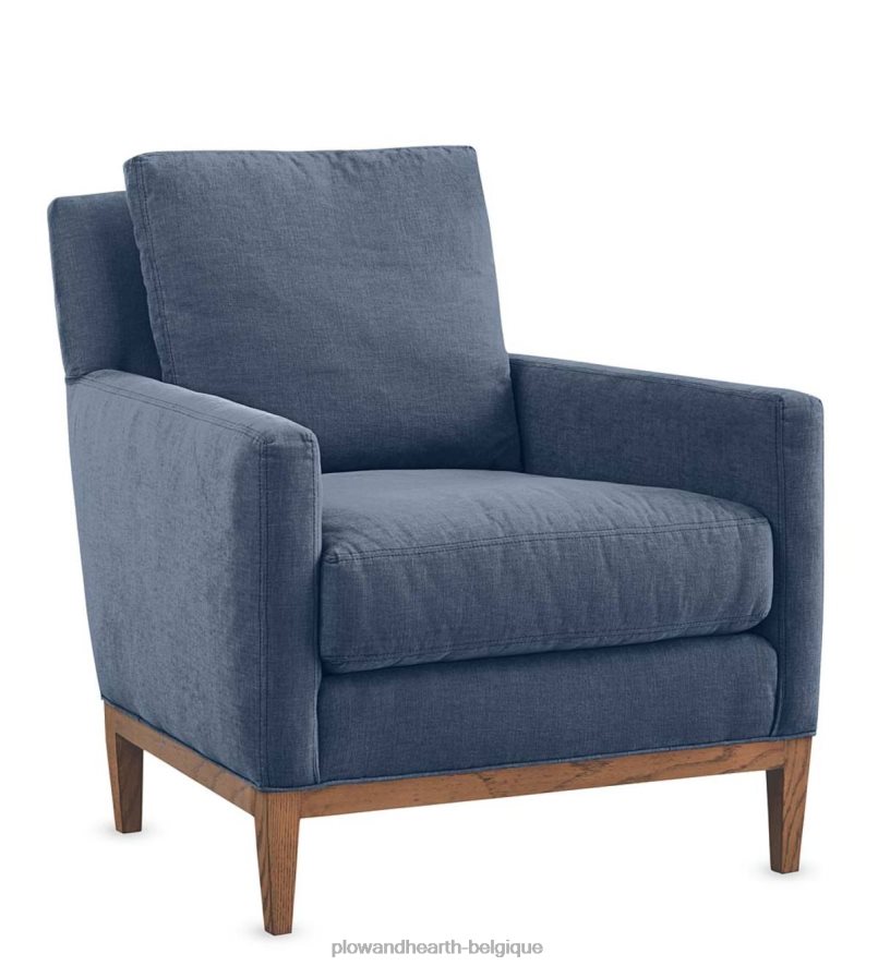 60H0822033 Plow & Hearth chaise de studio rembourrée à la main écologique, fabriquée aux États-Unis - linge de Bruxelles meubles