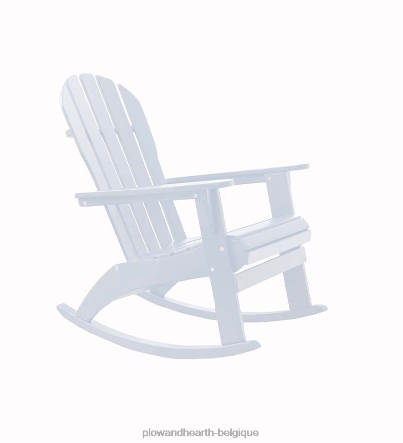 60H0823115 Plow & Hearth chaise berçante adirondack en bois d'eucalyptus - rouge meubles