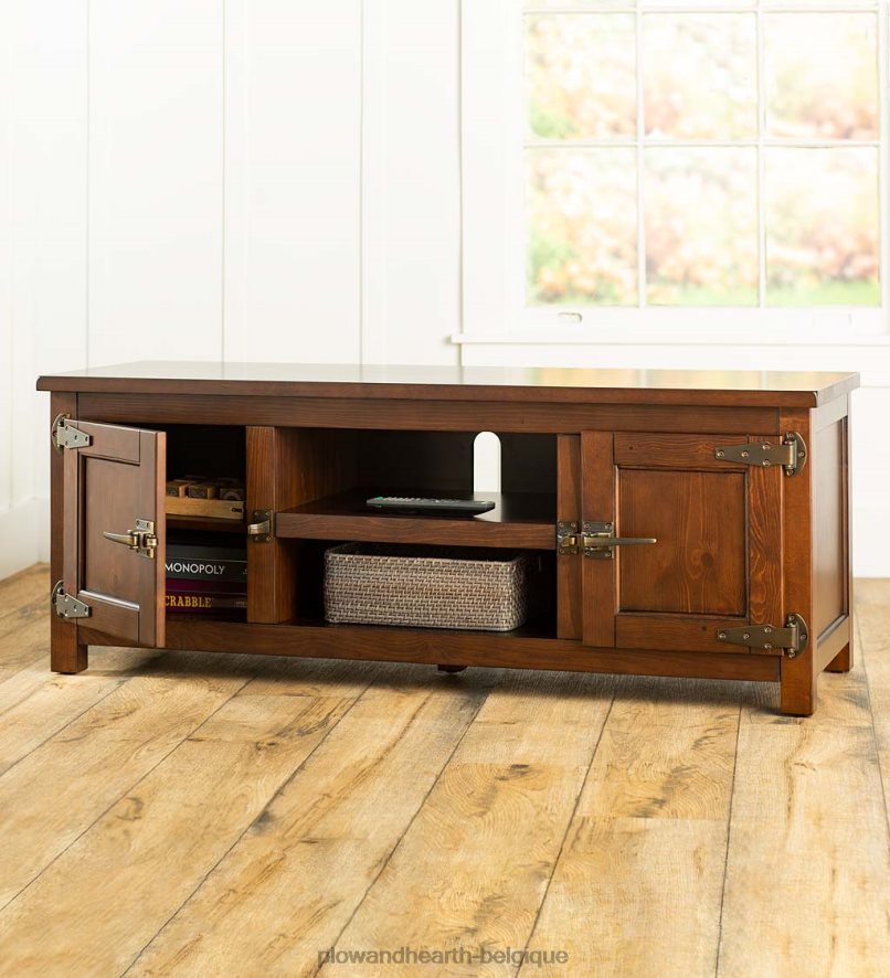 60H0822079 Plow & Hearth Meuble TV Portland Ice Box avec matériel de réplique meubles