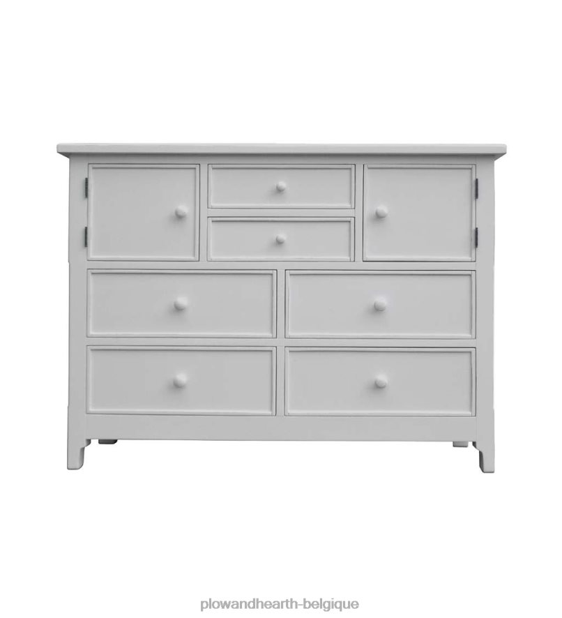 60H0822085 Plow & Hearth laurel ridge farmhouse collection fletcher double coffre - cacao meubles