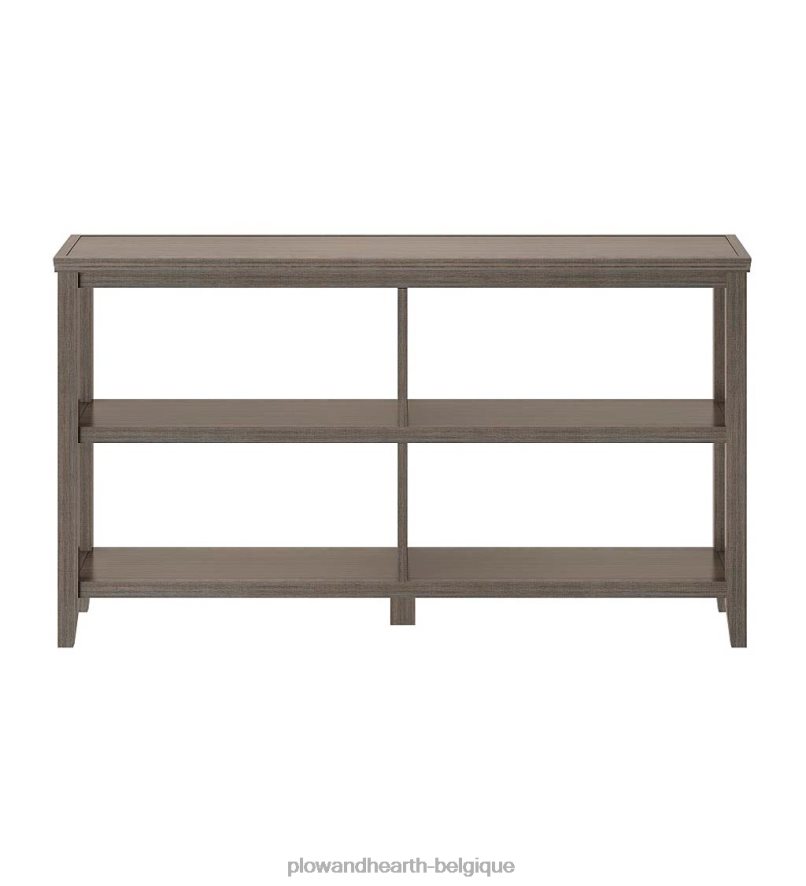 60H0822089 Plow & Hearth bibliothèque console à deux étagères de ferme - gris délavé meubles
