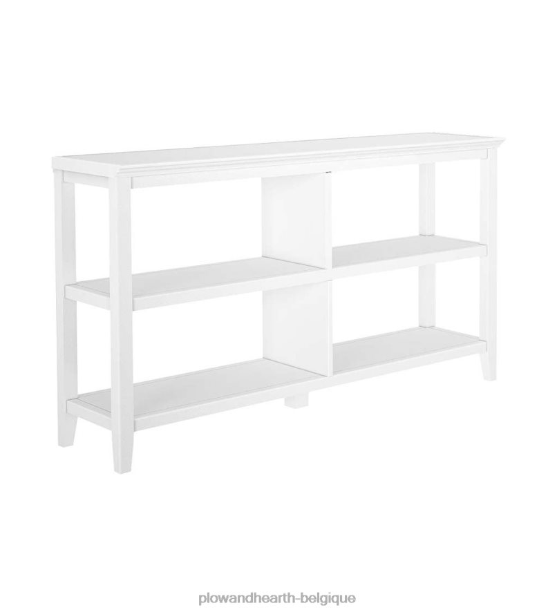 60H0822089 Plow & Hearth bibliothèque console à deux étagères de ferme - gris délavé meubles