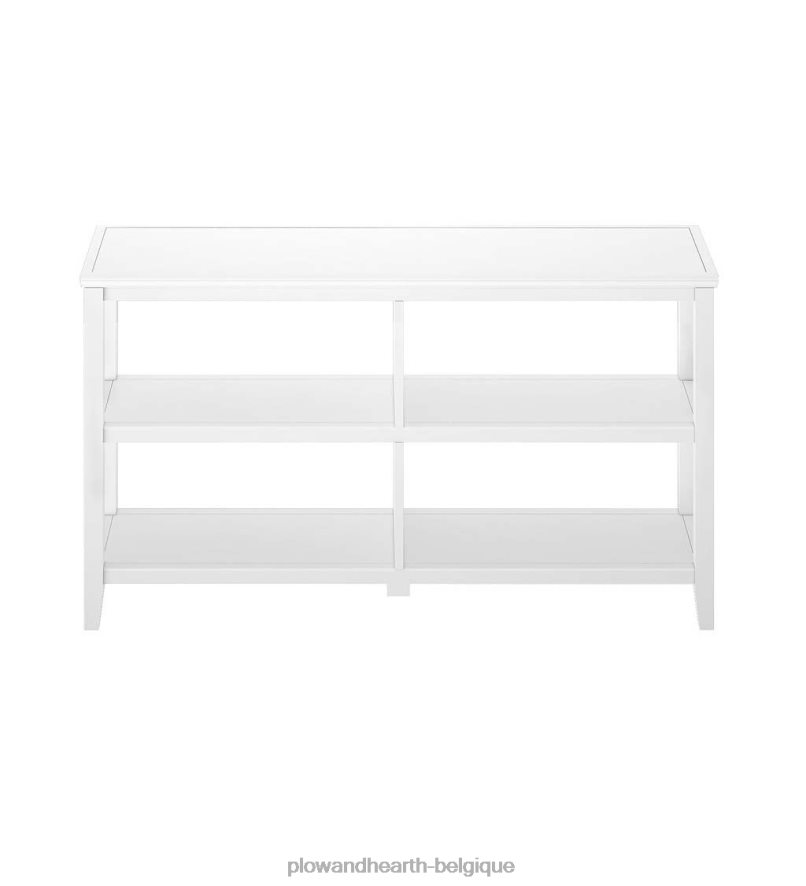 60H0822089 Plow & Hearth bibliothèque console à deux étagères de ferme - gris délavé meubles