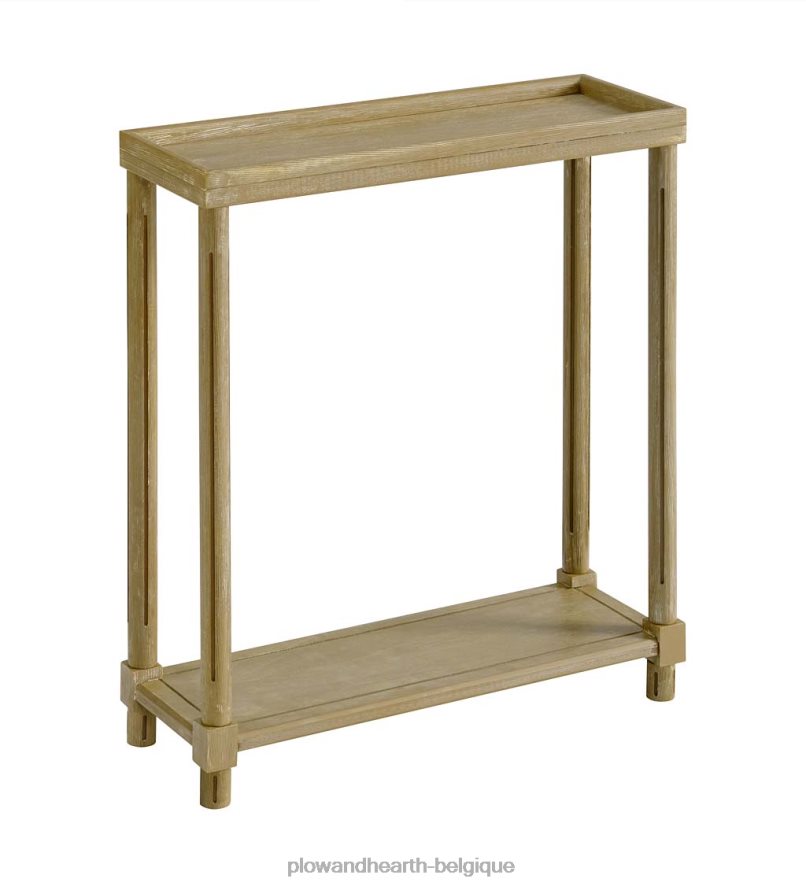 60H0821986 Plow & Hearth Allison Slim tables d'appoint en bois, lot de 2 - blanc meubles