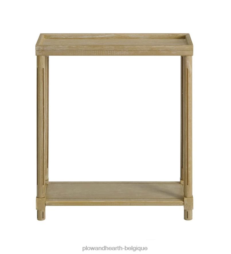 60H0821986 Plow & Hearth Allison Slim tables d'appoint en bois, lot de 2 - blanc meubles