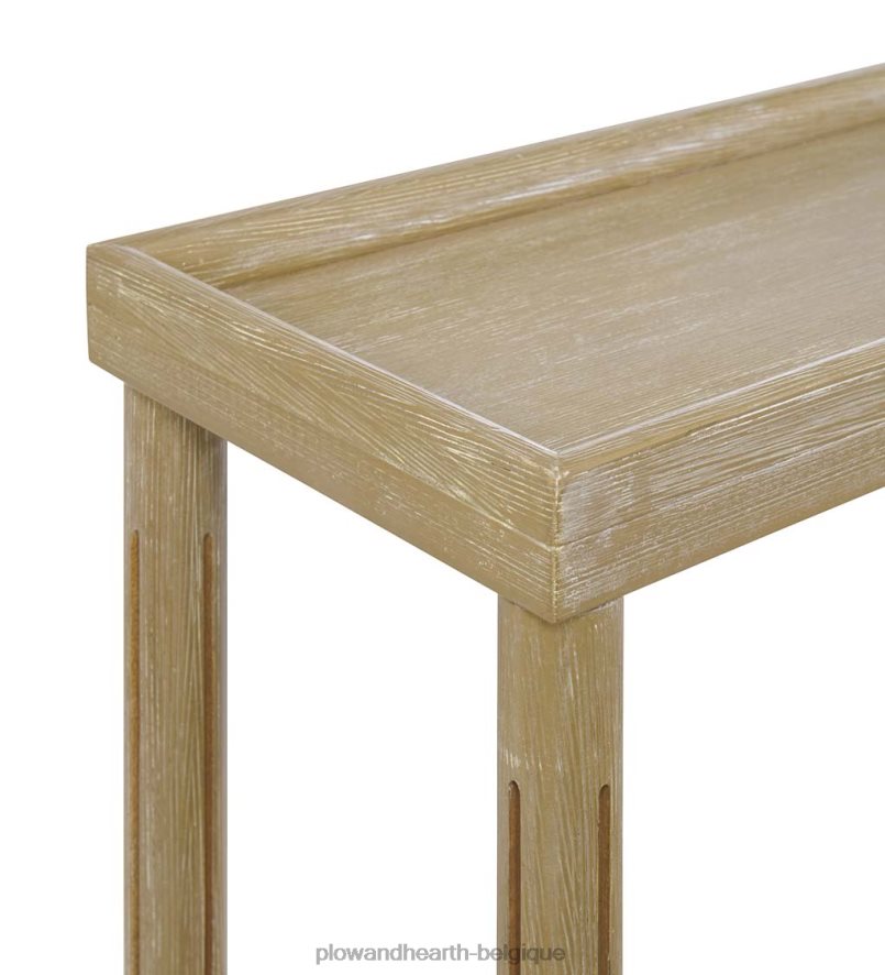 60H0821986 Plow & Hearth Allison Slim tables d'appoint en bois, lot de 2 - blanc meubles