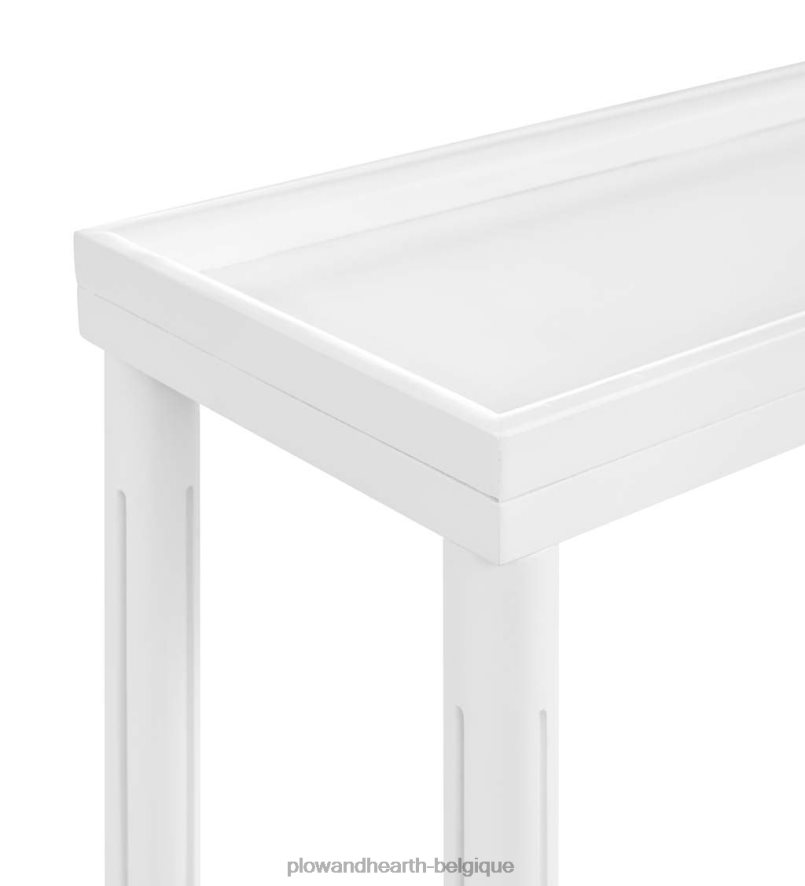 60H0821986 Plow & Hearth Allison Slim tables d'appoint en bois, lot de 2 - blanc meubles