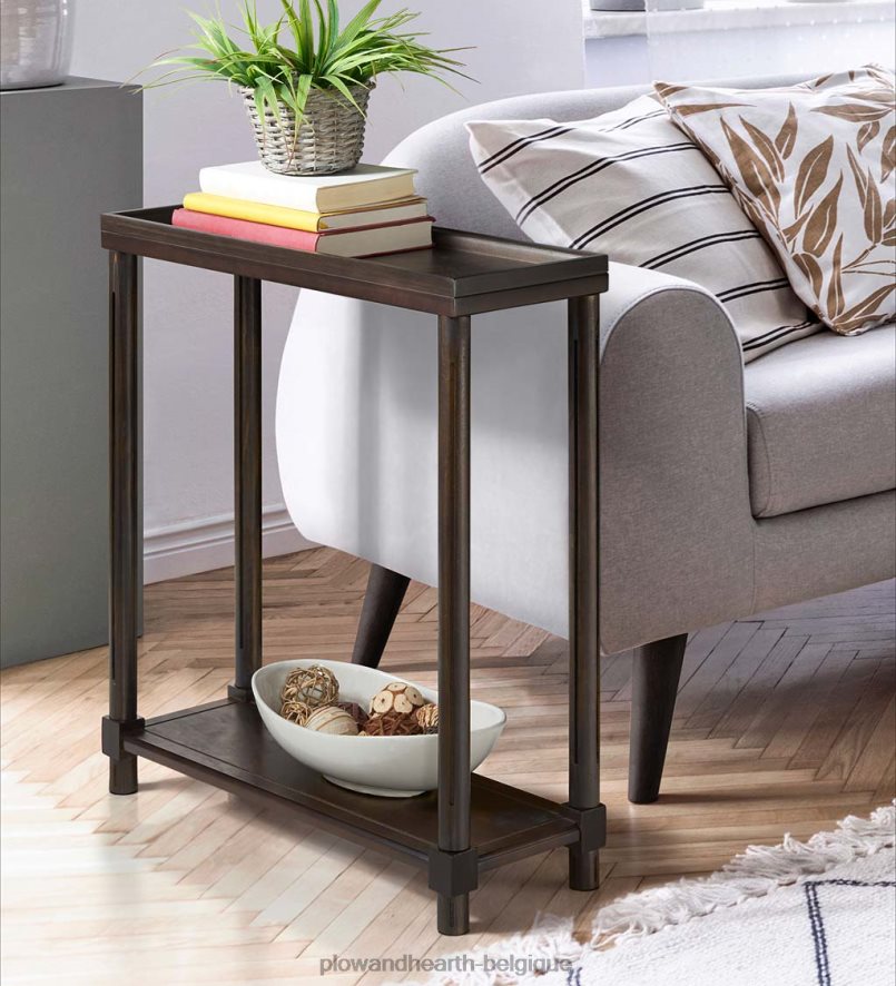 60H0821986 Plow & Hearth Allison Slim tables d'appoint en bois, lot de 2 - blanc meubles