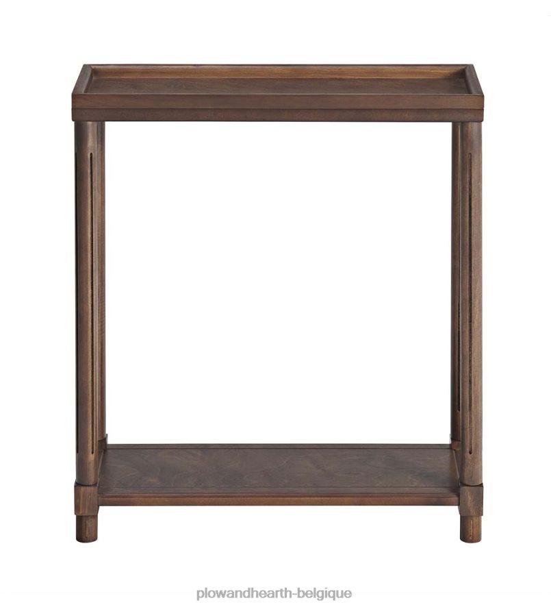 60H0821986 Plow & Hearth Allison Slim tables d'appoint en bois, lot de 2 - blanc meubles