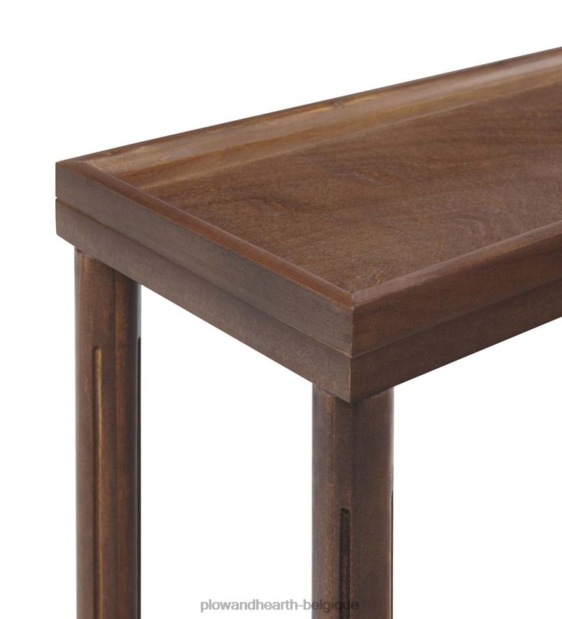 60H0821986 Plow & Hearth Allison Slim tables d'appoint en bois, lot de 2 - blanc meubles