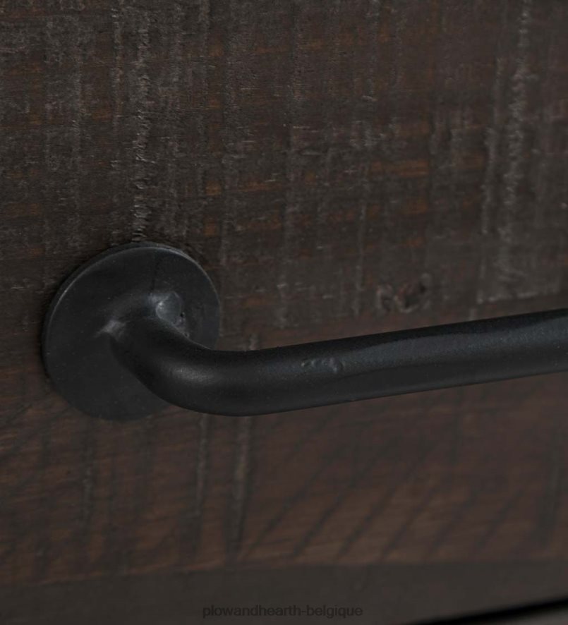 60H0821988 Plow & Hearth Cape Charles a récupéré la table d'appoint de la centrale électrique de Barnwood avec des ports USB - Barnwood meubles