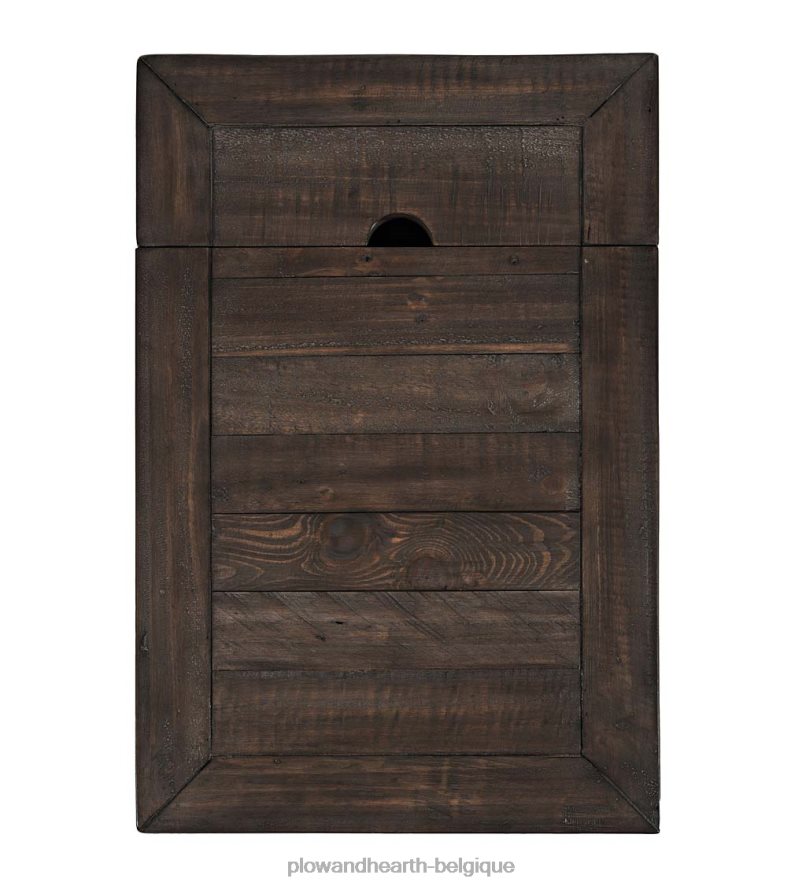 60H0821988 Plow & Hearth Cape Charles a récupéré la table d'appoint de la centrale électrique de Barnwood avec des ports USB - Barnwood meubles